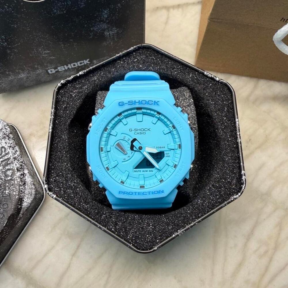 Light Blue Men’s Adjustable Watch